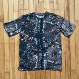 Magellan Outdoors Camouflage T Shirt Realtree Style Long Sleeve Men's Size L